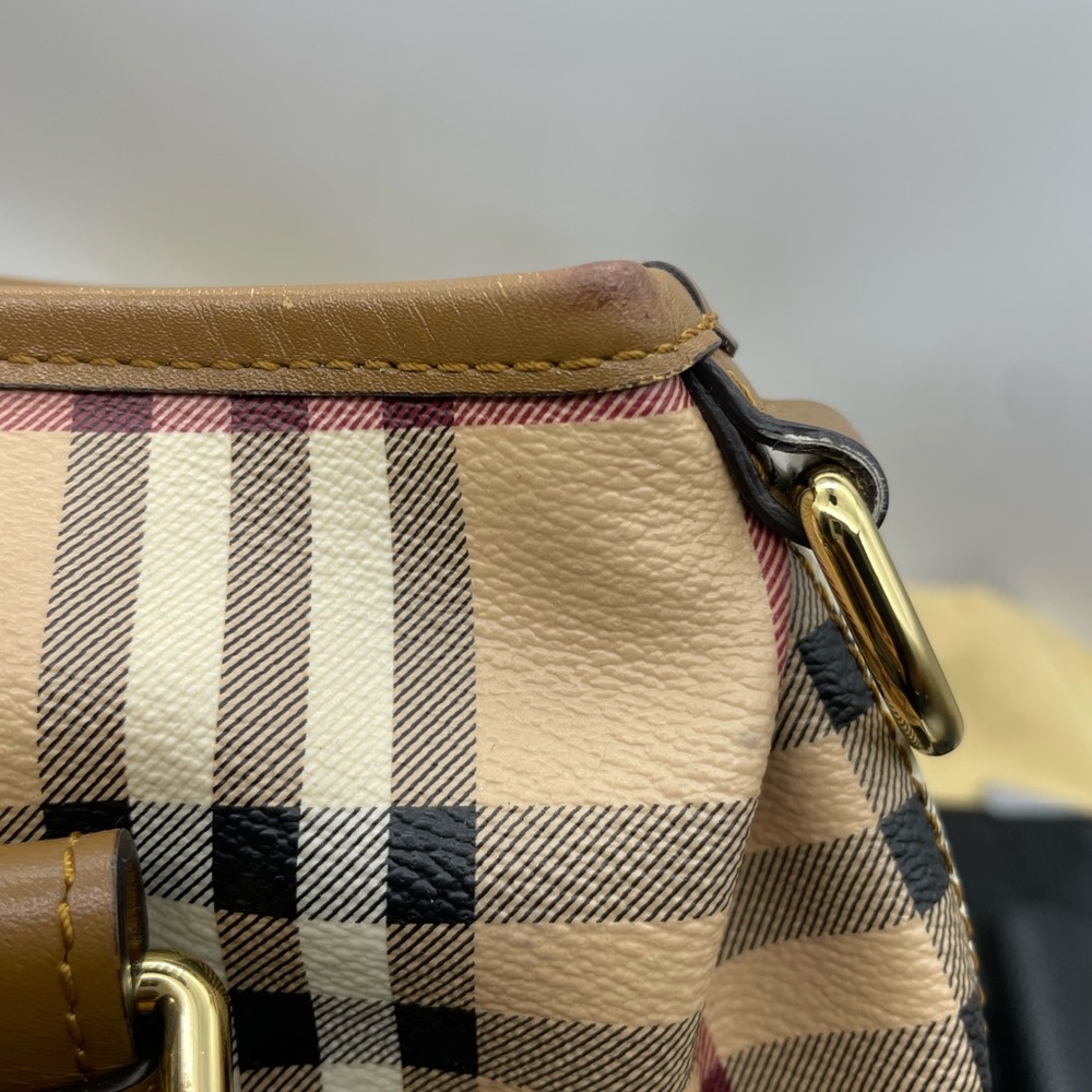 Burberry Beige and Black Check Shoulder Bag - Picture 7 of 15